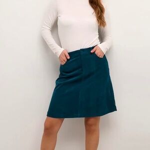 Cream Cory cord skirt Gibraltar sea